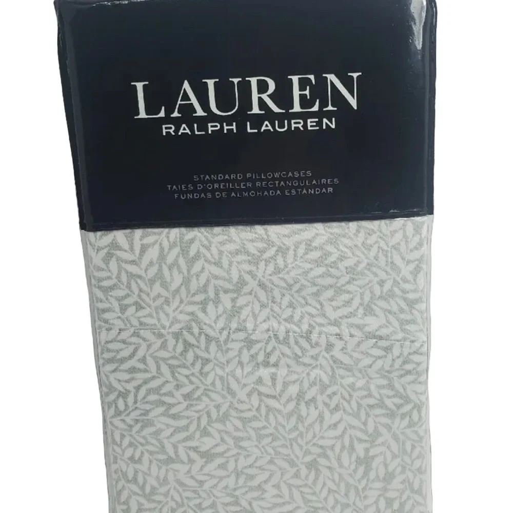 Lauren Ralph Lauren Spencer leaf sateen Standard Size 2 pillowcases 100% cotton